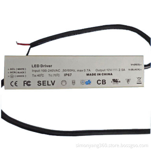 30W Led Driver Waterproof